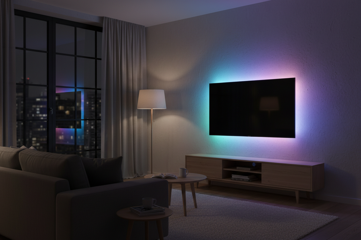 LED Strip TV Room